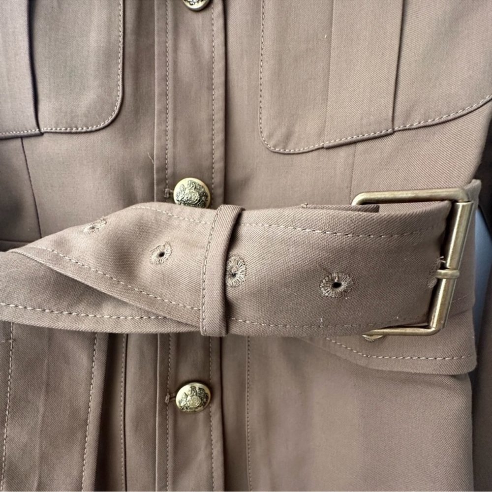 Women's Tan Belted Jacket - Picture 4 of 13